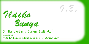 ildiko bunya business card